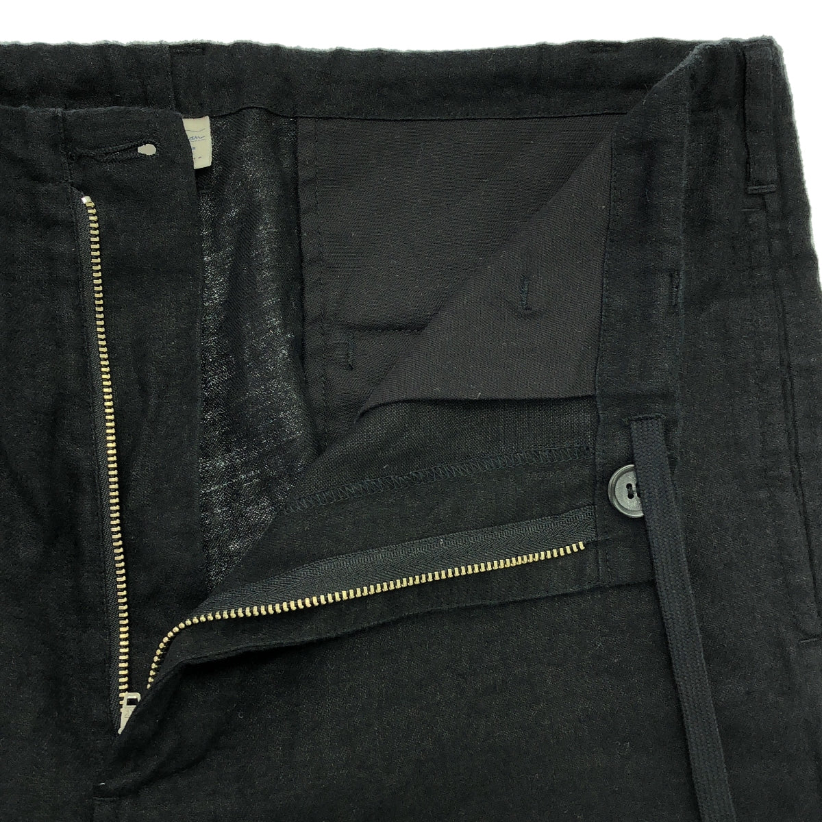 Ron Herman | Jet Black Suede Hemp Jacket / String Pants / Set Linen Jacket &amp; Pants | S | Men's