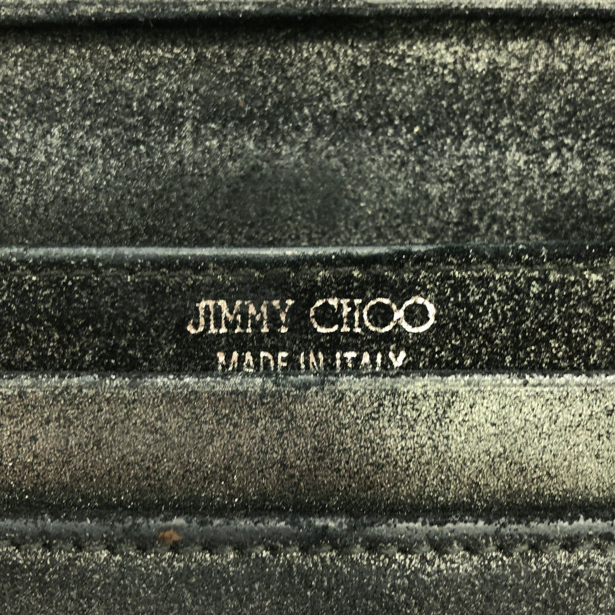 JIMMY CHOO / ジミーチュウ | スタースタッズ グリッターレザー 長財布 | ブラック / シルバー | レディース