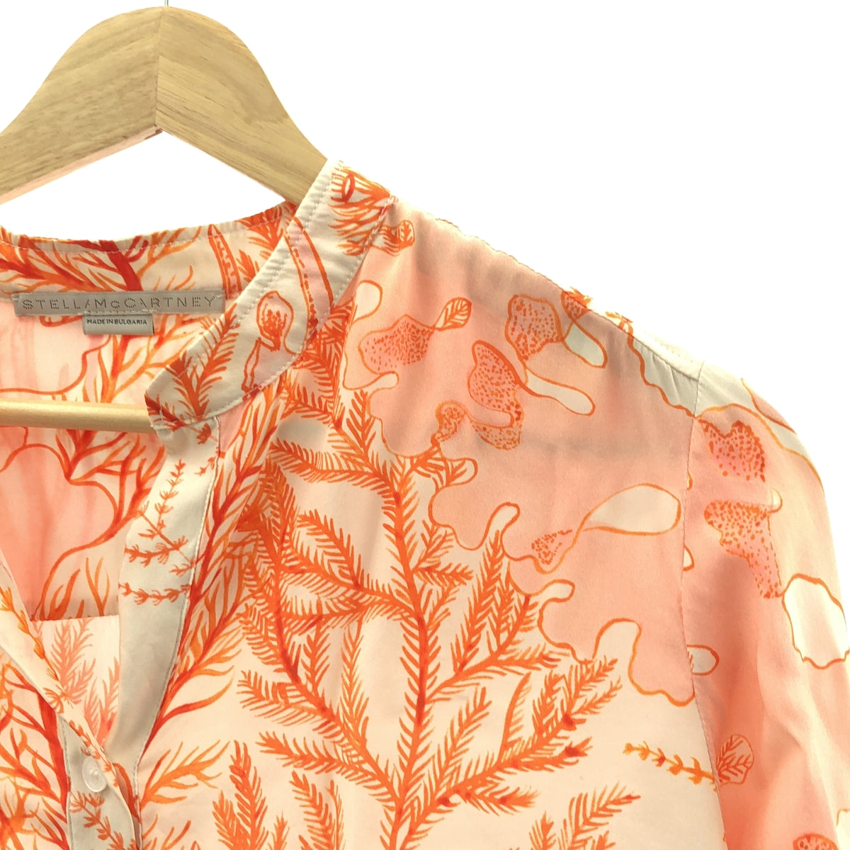 STELLA McCARTNEY | 絲質印花立領襯衫 | 36碼 | 女款