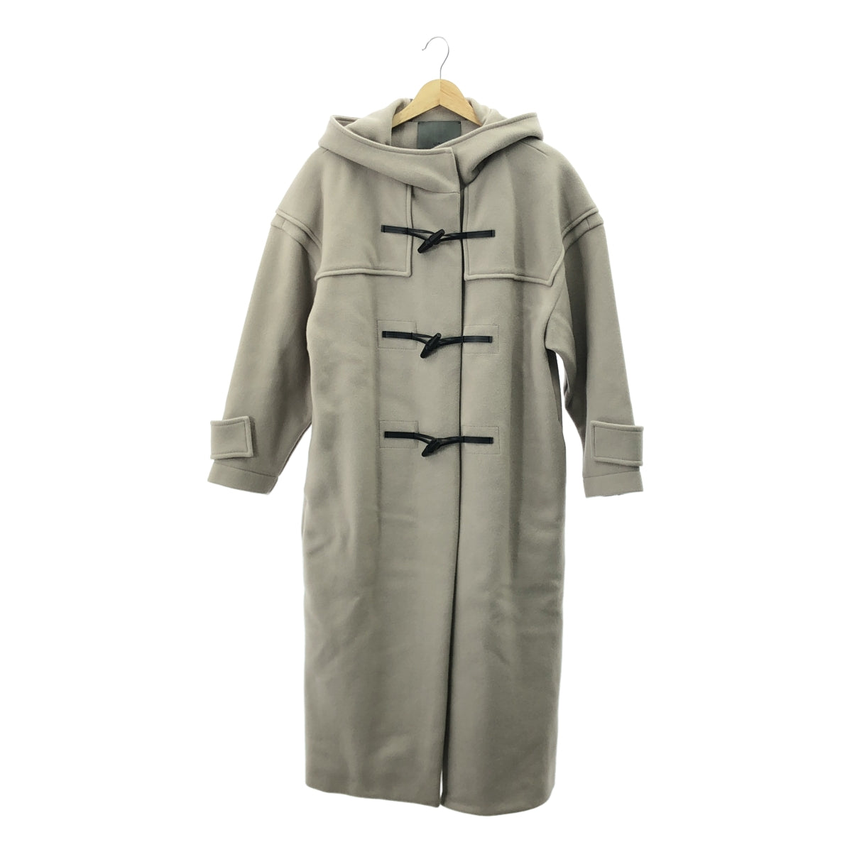 uncrave | 羊毛麥爾登呢粗呢連帽大衣 | 0 碼 | 淺灰色 | 女款