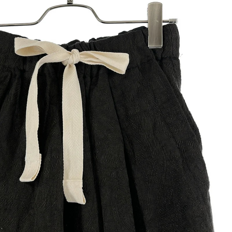 KLASICA / クラシカ | 総柄 ジャガード 裾アジャスター ドローストリング タック ワイドパンツ |