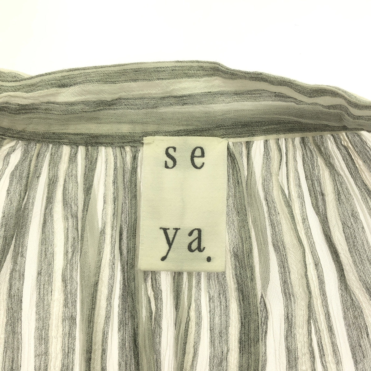 seya. / Seya | SHAHNAMEH SHIRT Striped Shirt Blouse | 1 | Gray | Women's