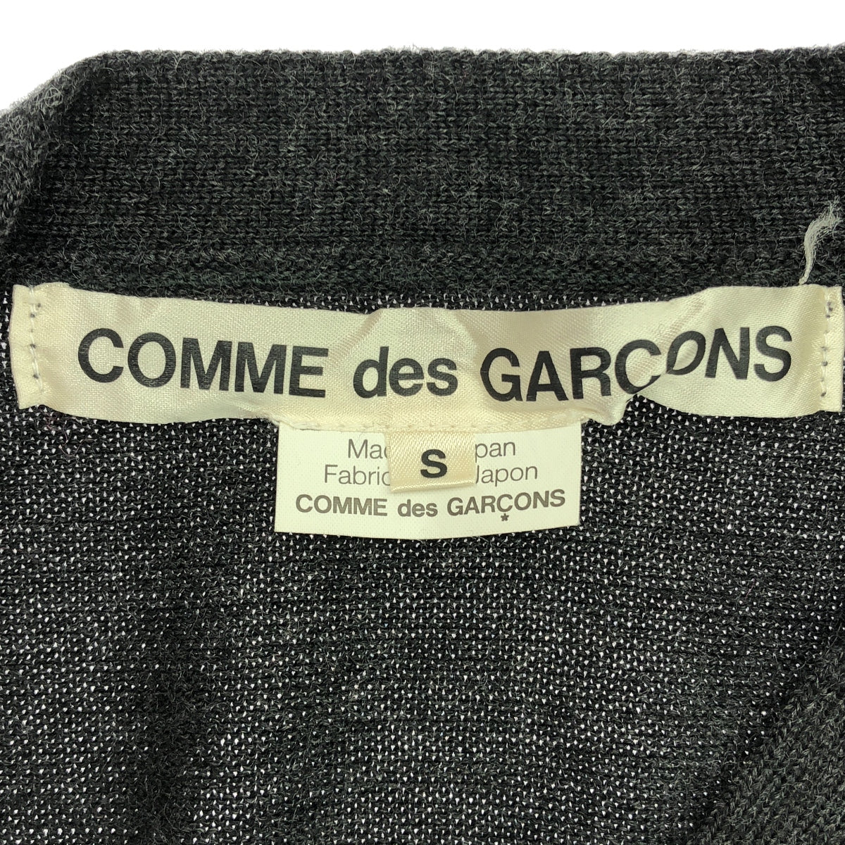 COMME des GARCONS | 2014秋冬 |長袖針織開襟衫 | S |深灰色 |女性的