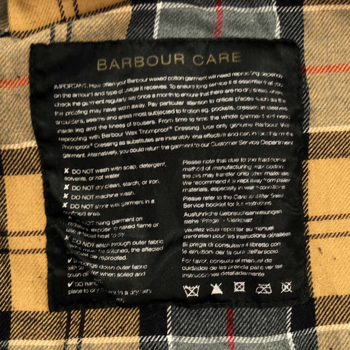 Barbour | 油浸腰帶風衣，全印花襯裡 | 尺寸 8 | 女款