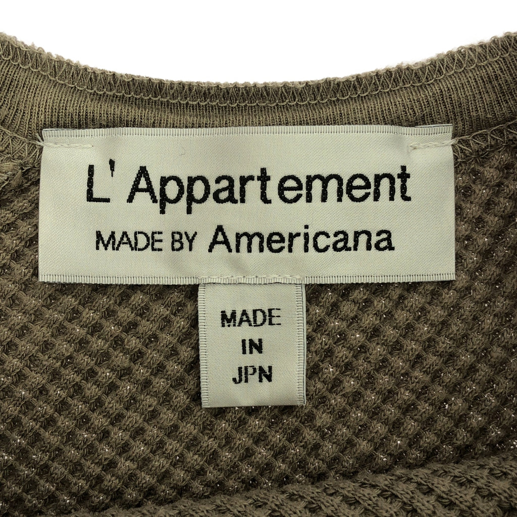L'Appartement / アパルトモン | Americana S/S Thermal P/O アメリカーナ サーマル プルオーバー Tシャツ | F | ブラウン | レディース
