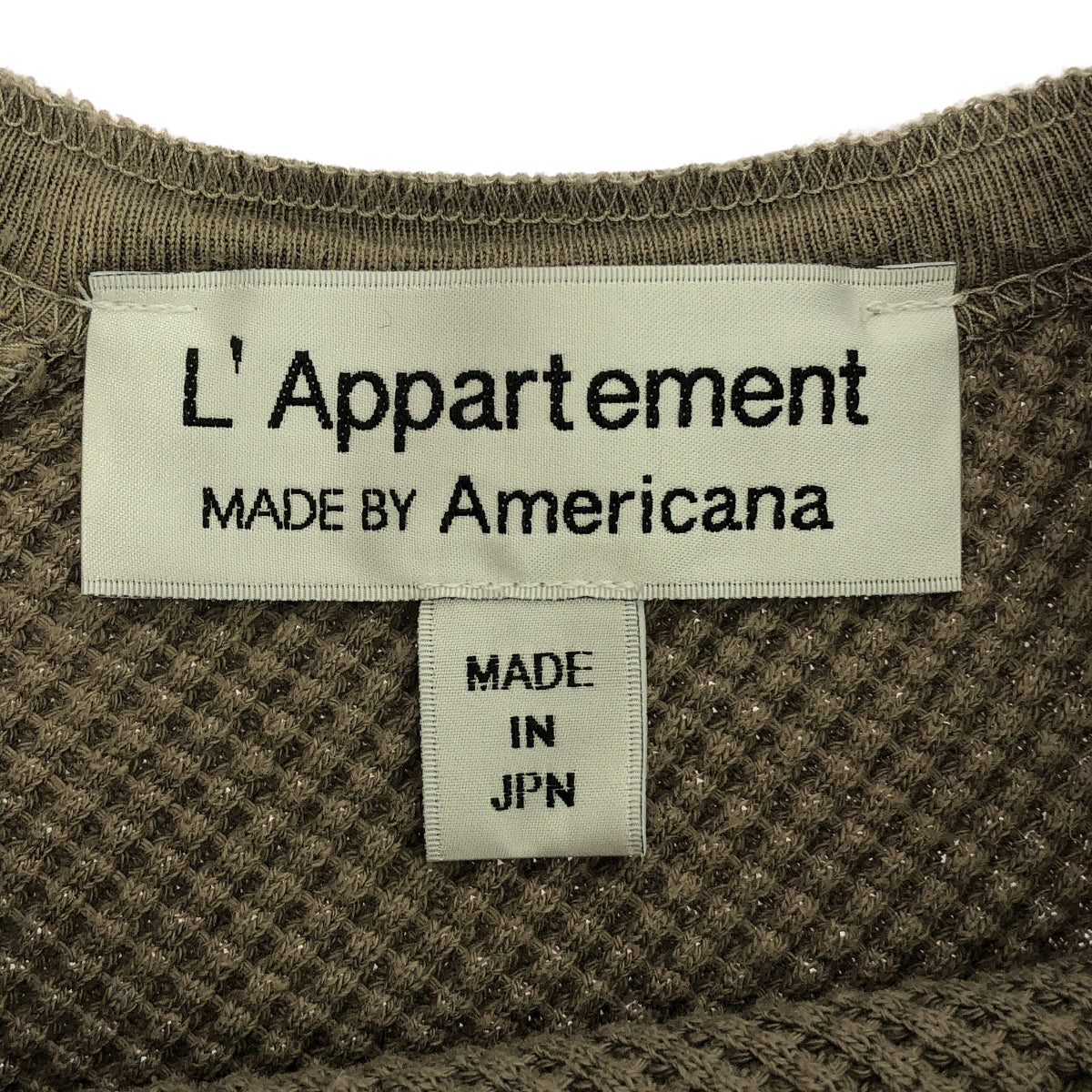 L'Appartement / アパルトモン | Americana S/S Thermal P/O アメリカーナ サーマル プルオーバー Tシャツ | F | ブラウン | レディース