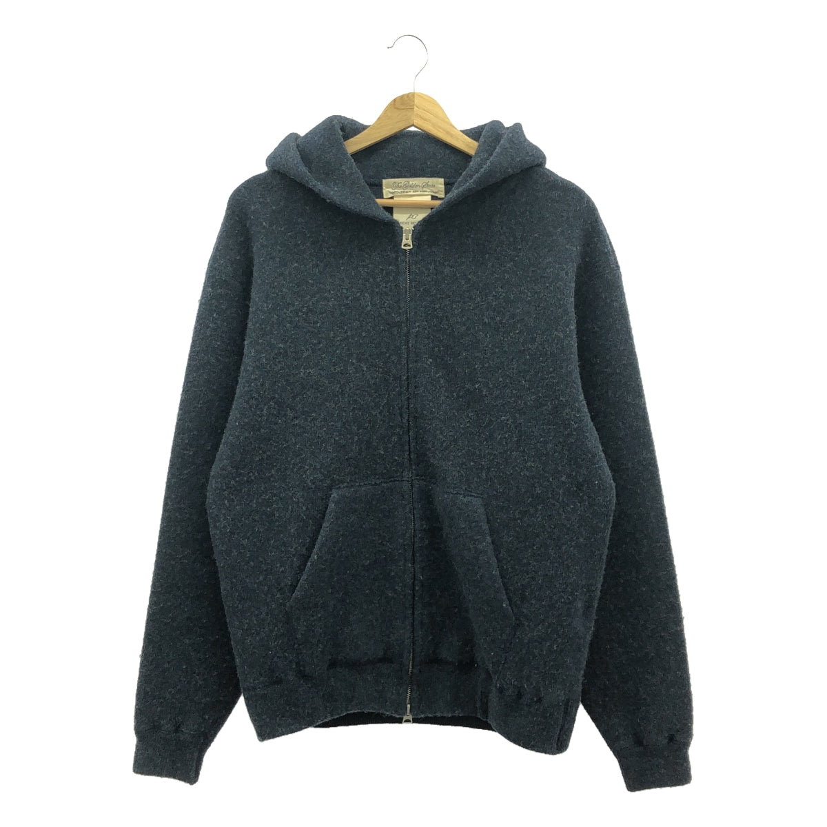 REMI RELIEF | Wool hooded double zip knit parka | Navy | Men's