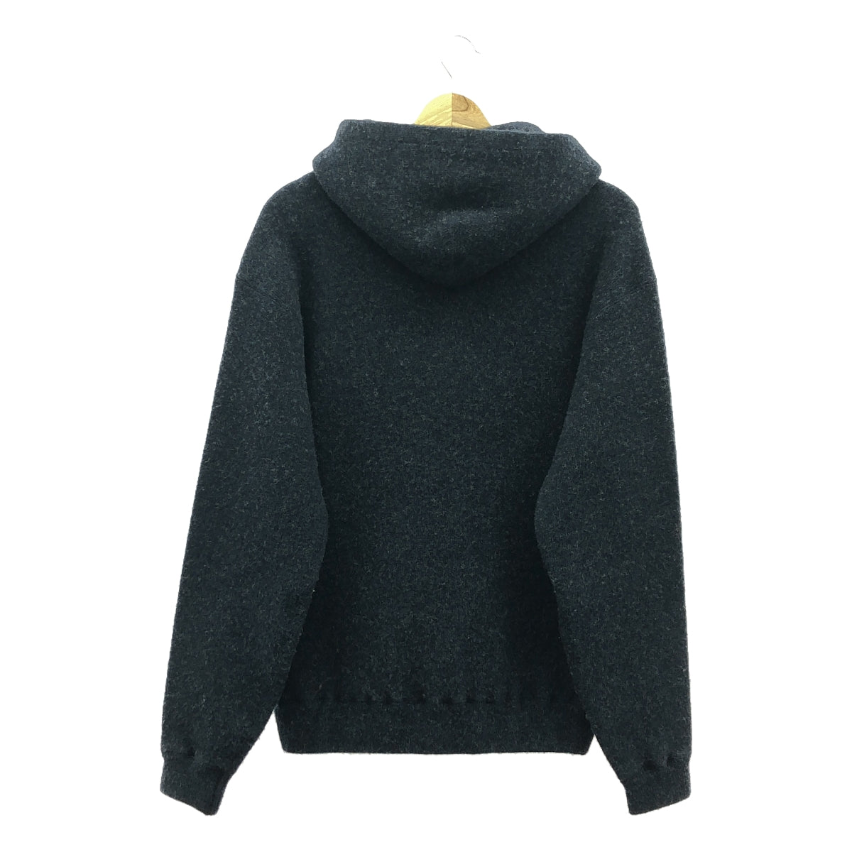 REMI RELIEF | Wool hooded double zip knit parka | Navy | Men's