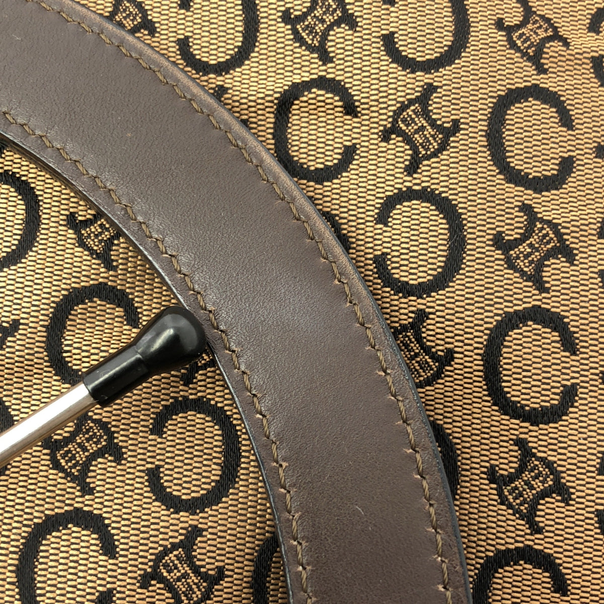 CELINE / セリーヌ | マカダム柄 サークルハンドル キャンバス ハンドバッグ |