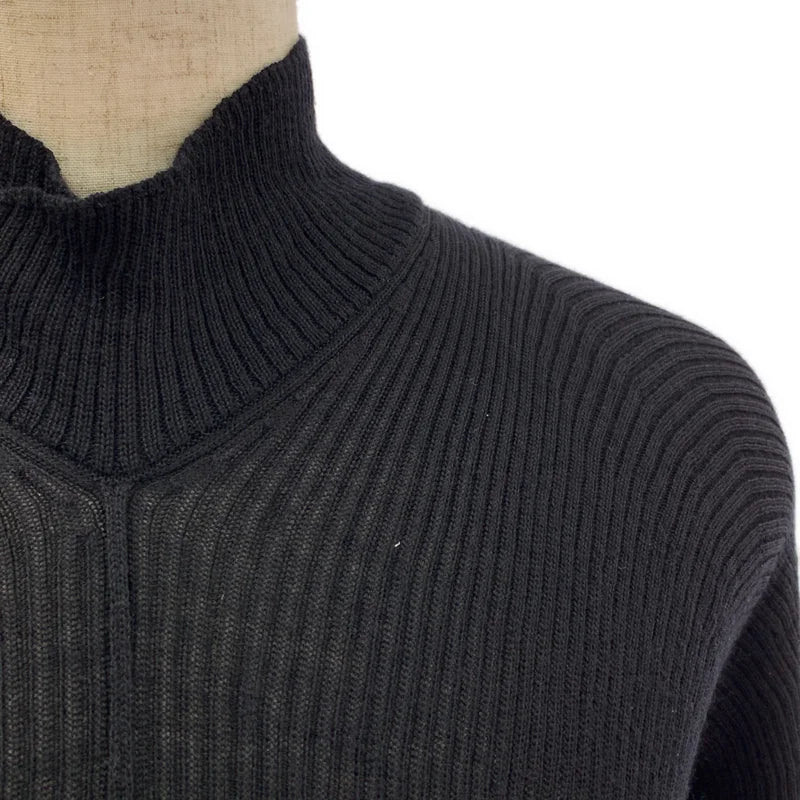 JULIUS / ユリウス | 2023AW | Wool Viscose Coated High Neck Knit ハイネック リブニット | 1 | メンズ