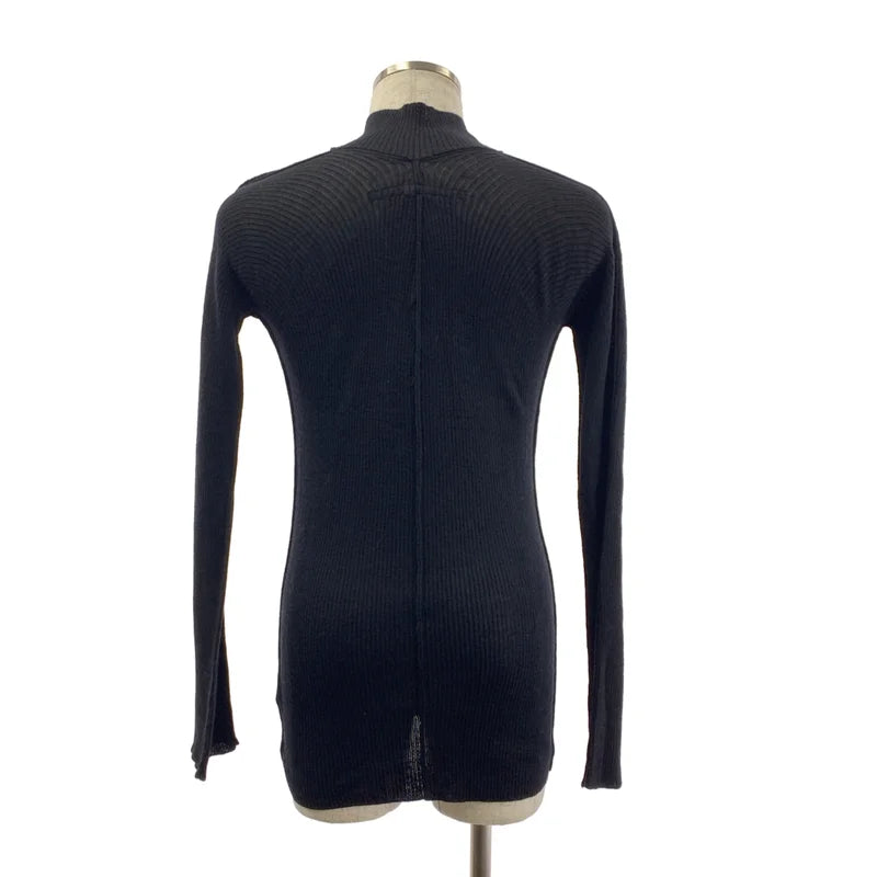 JULIUS / ユリウス | 2023AW | Wool Viscose Coated High Neck Knit ハイネック リブニット | 1 | メンズ