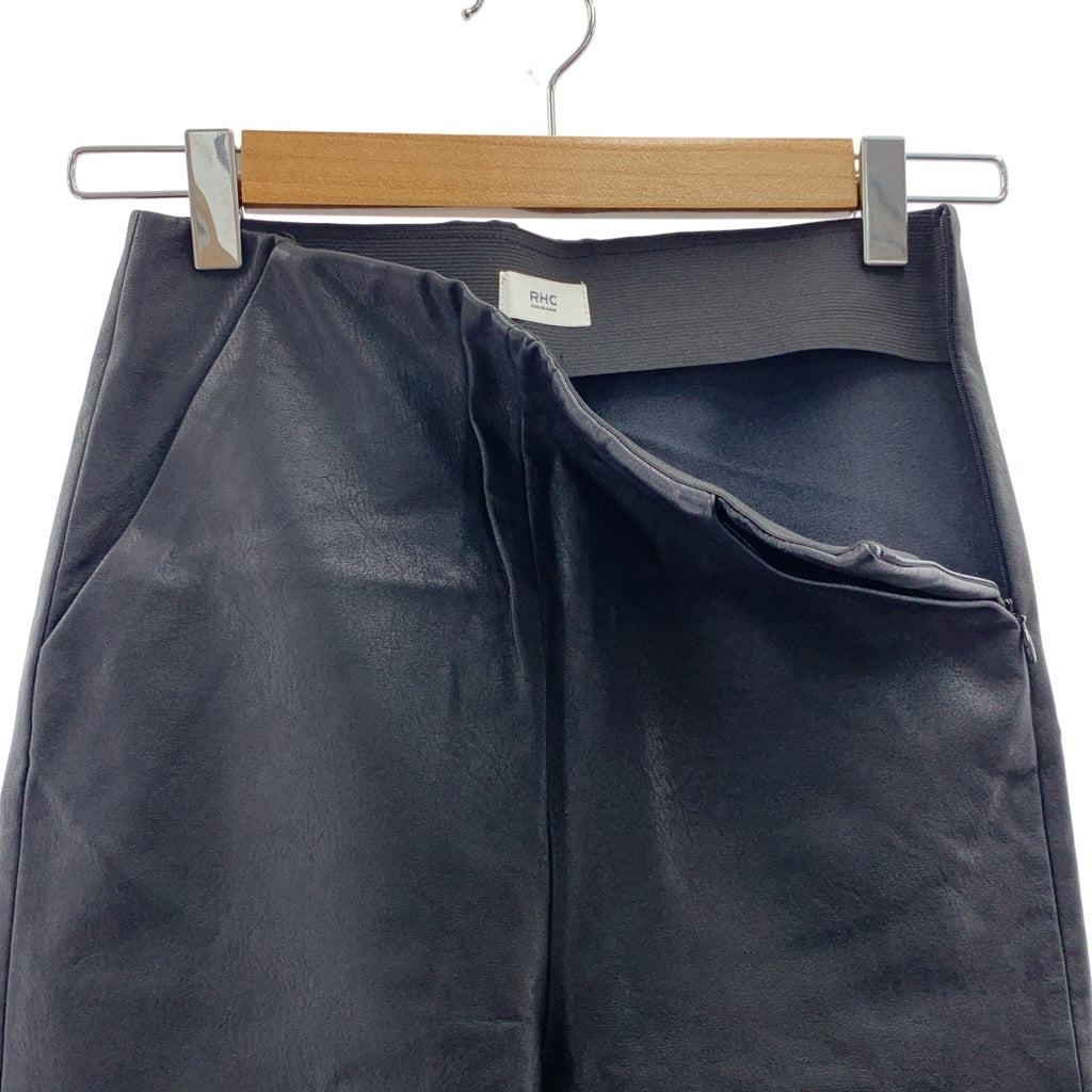 RHC Ron Herman | 仿皮褲，拉鍊下擺、鬆緊腰帶和側拉鍊 | XS 碼 | 女款