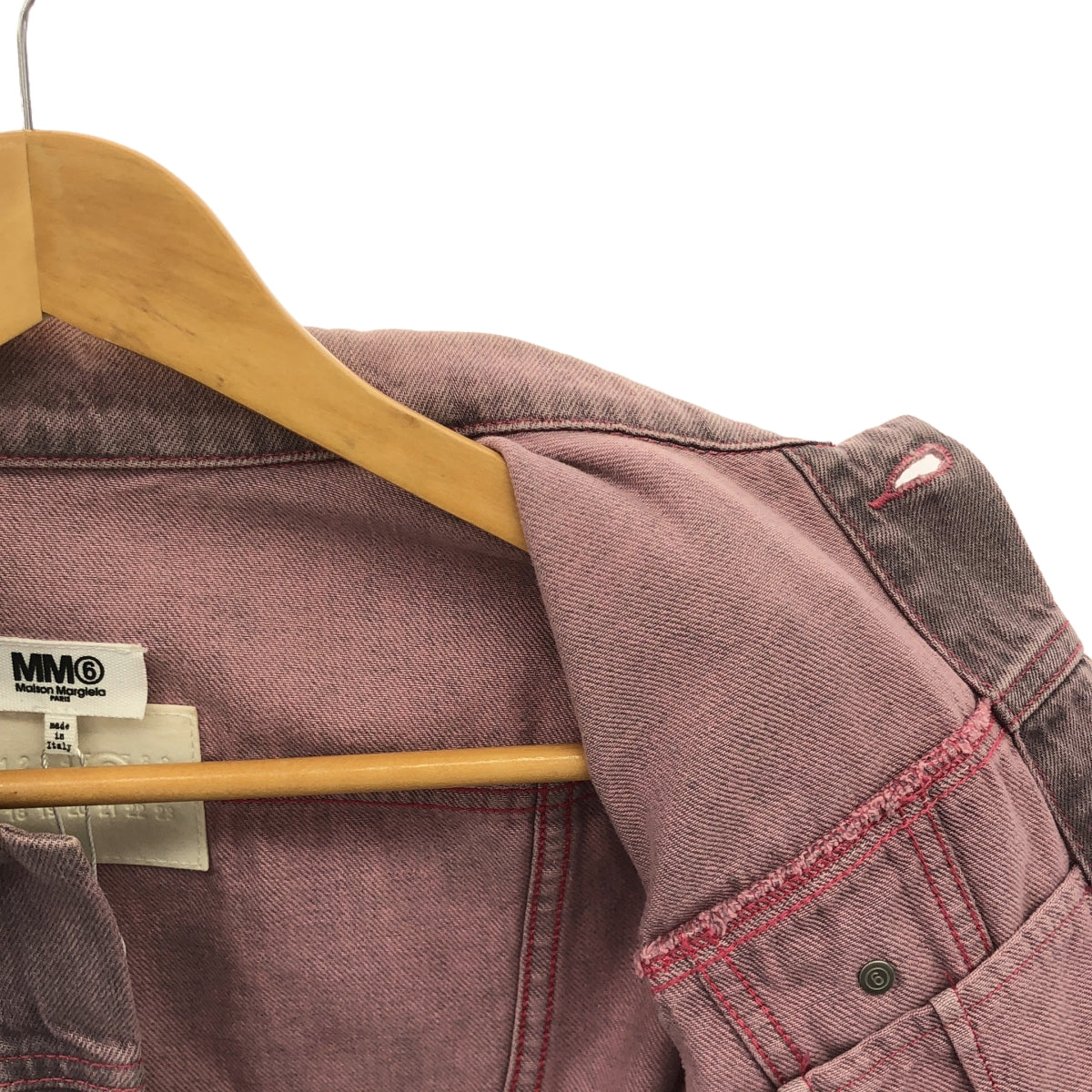 [新品] MM6 Maison Margiela | 2023SS | G-Jean 短版牛仔夾克 | 40 |紫色 |女性的