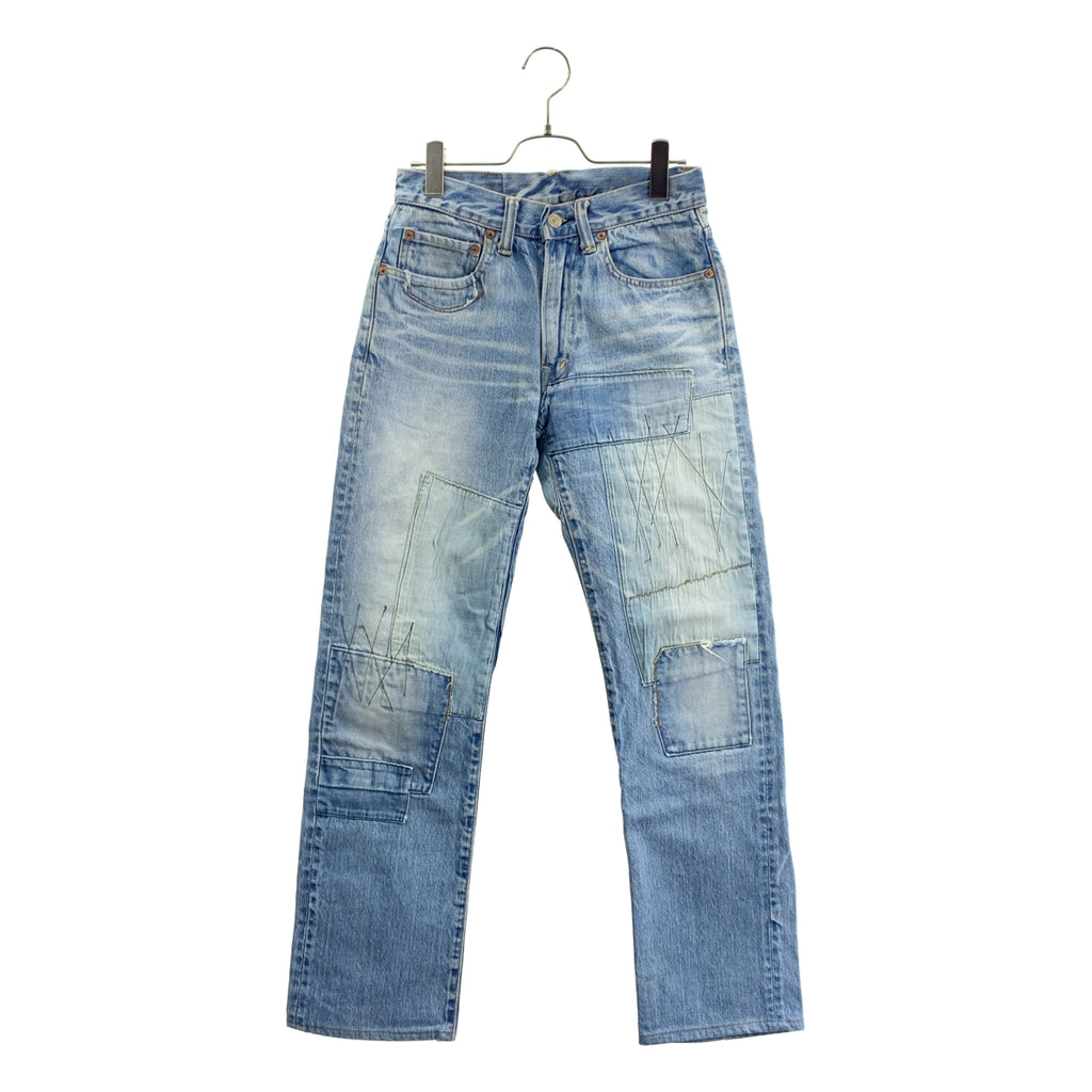 藍色 | Talon 拉鍊/做舊修補牛仔褲 | 尺寸 29 | 男士