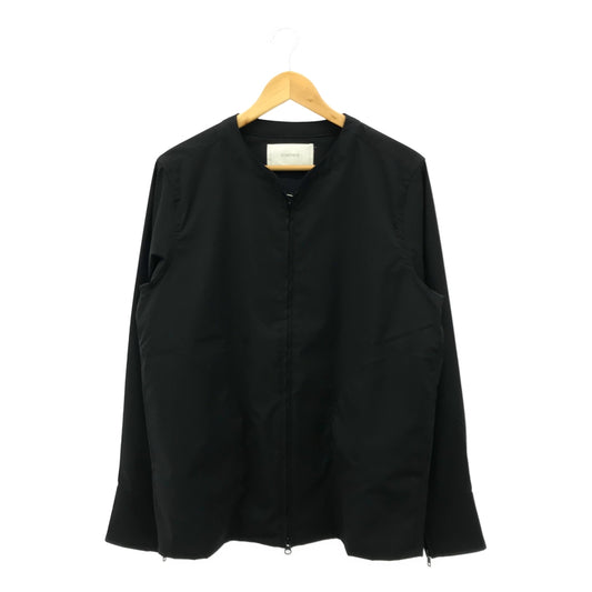 [New] prasthana / Prasthana | W/SOLOTEX no collar zip up shirt | M | Black | Men's