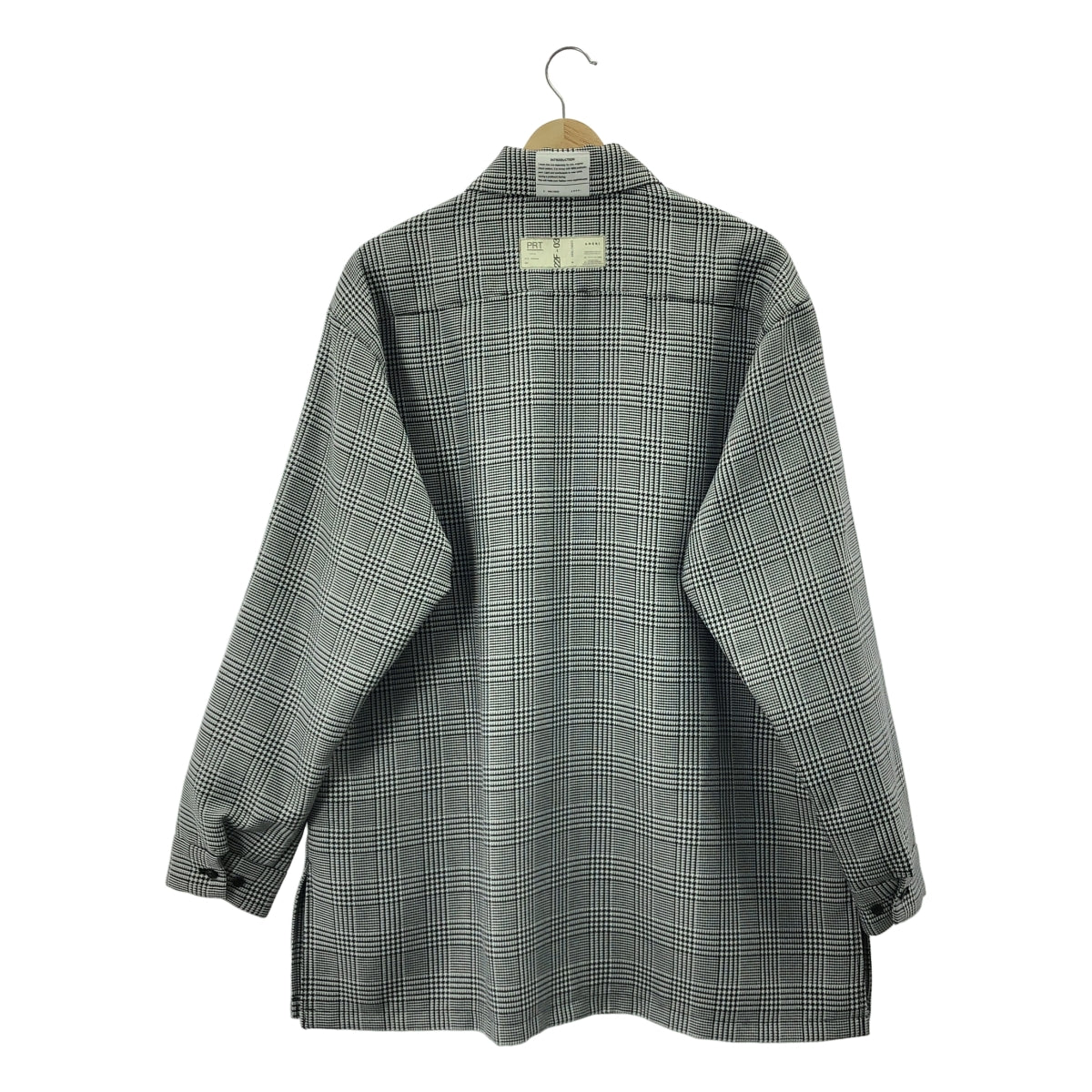 [狀況極佳] AMERI x N.HOOLYWOOD 格紋襯衫夾克，全襯裡，小碼，白色/黑色，女款