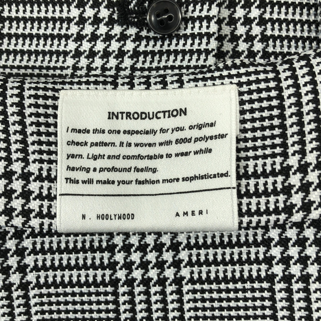【미품】 AMERI / 아메리 | × N.HOOLYWOOD / 엔 할리우드 CHECK SHIRT JACKET / 오버 셔츠 재킷 / 총 안감 | S | 화이트 / 블랙 | 여성