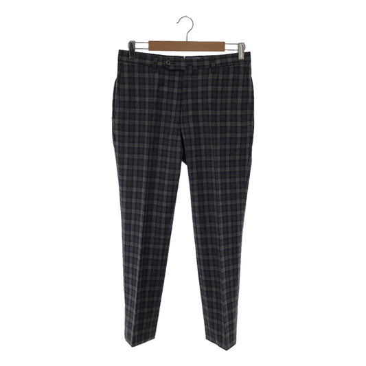 INCOTEX | Check Slacks | 46 | Gray/Navy | Men's