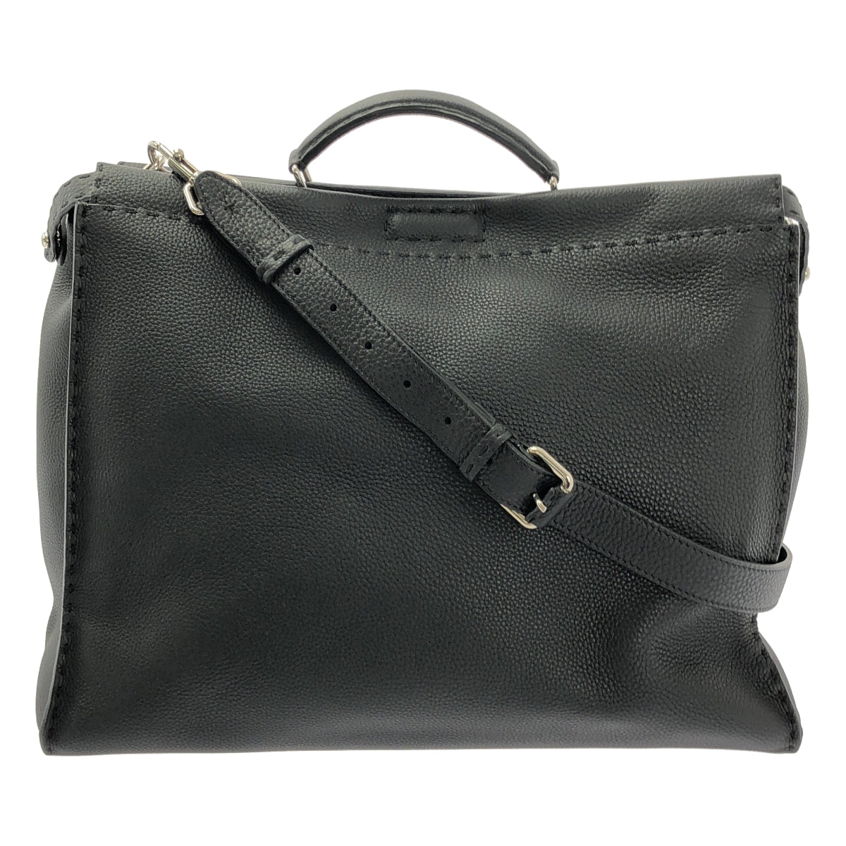 【美品】  FENDI / フェンディ | セレリア ピーカブー アイコニック バグズアイ 2way レザー ブリーフケース | ブラック | メンズ