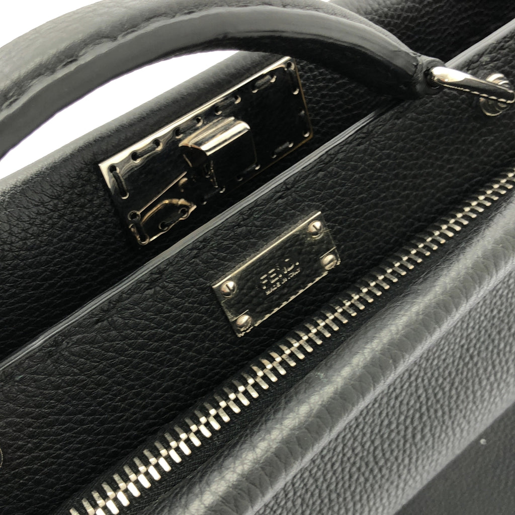 【美品】  FENDI / フェンディ | セレリア ピーカブー アイコニック バグズアイ 2way レザー ブリーフケース | ブラック | メンズ