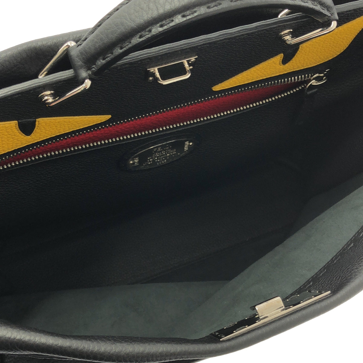 【美品】  FENDI / フェンディ | セレリア ピーカブー アイコニック バグズアイ 2way レザー ブリーフケース | ブラック | メンズ