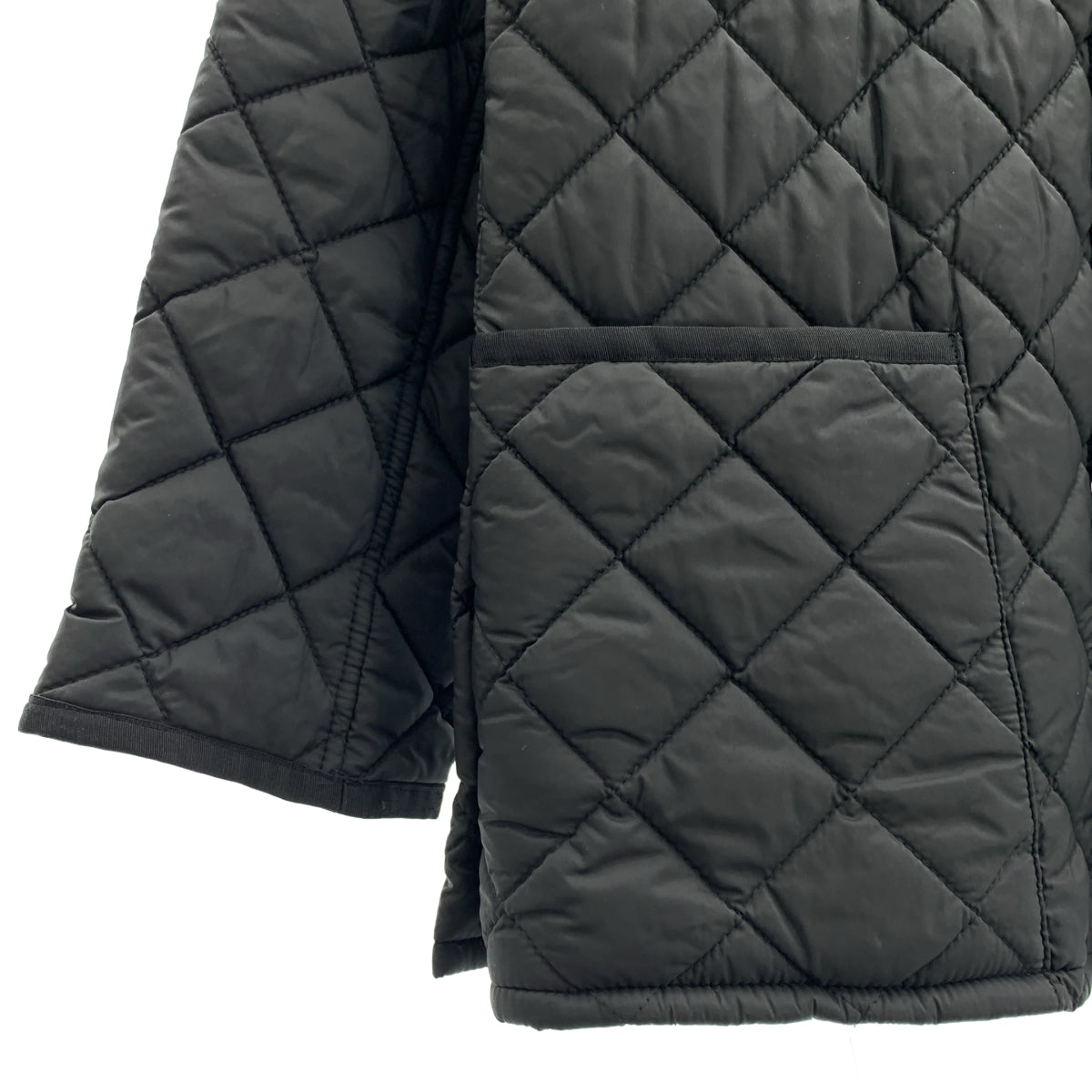 lucien pellat-finet / 루시안 페라피네 | 코듀로이 컬러 퀼팅 코트 / 총 무늬 안감 | M | 블랙 | 남성