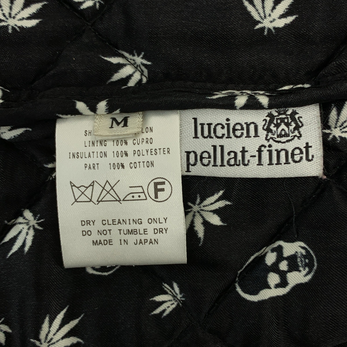 lucien pellat-finet / 루시안 페라피네 | 코듀로이 컬러 퀼팅 코트 / 총 무늬 안감 | M | 블랙 | 남성