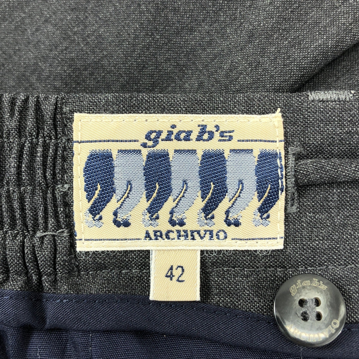 giab's ARCHIVIO / ジャブスアルキヴィオ | MASACCIO TYPE A2 マサッチョ ウールストレッチ イージースラックス | 42 | グレー | メンズ