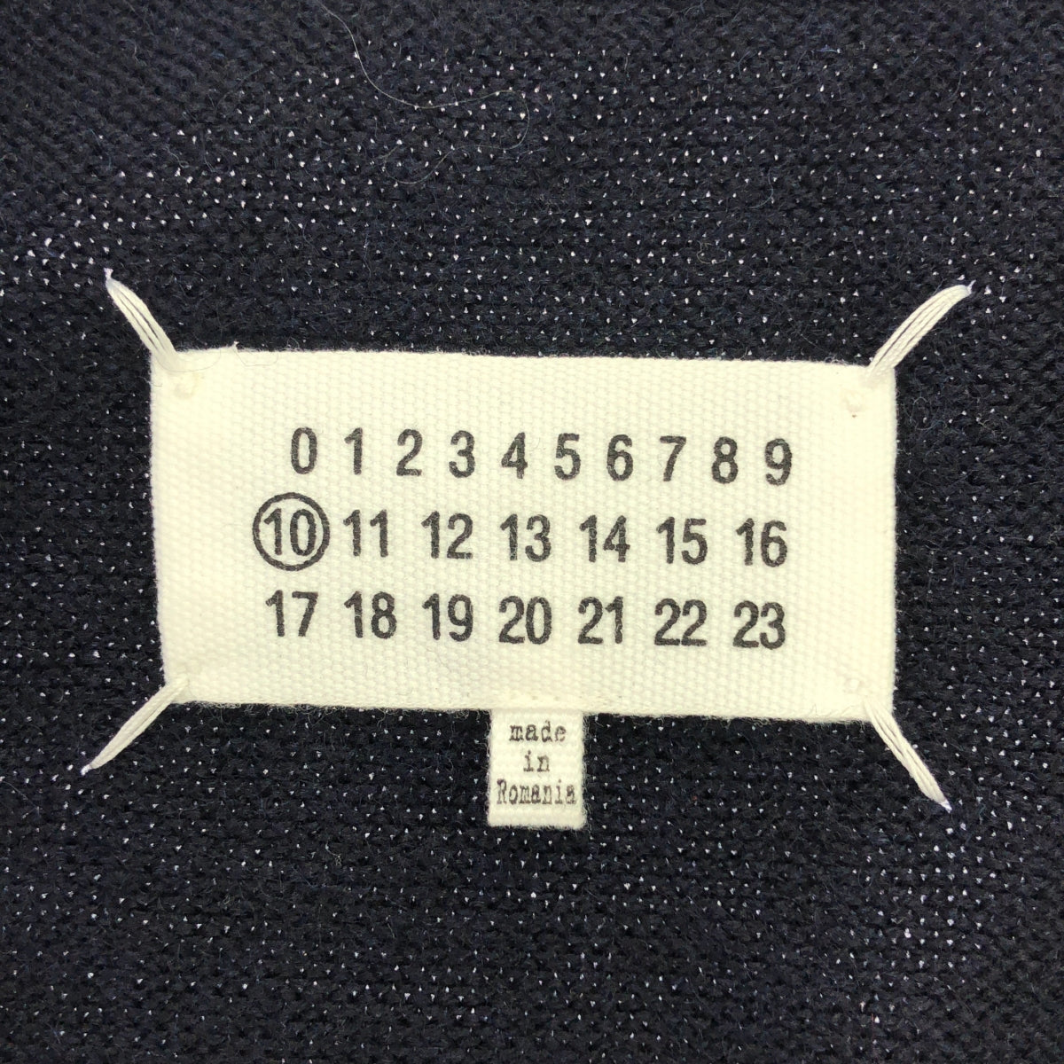 [狀況良好] Maison Margiela | 2021秋冬 |皮革肘部貼片羊毛針織開襟衫 | M |深海軍藍 |男士