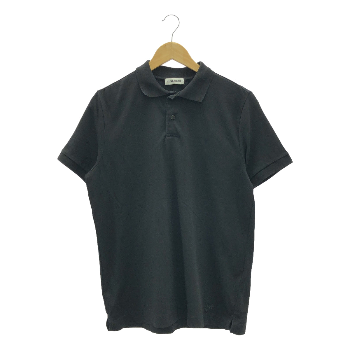 JIL SANDER+ | Logo Slit Stretch Polo Shirt | S | Black | Men's