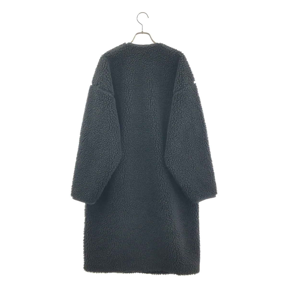 HYKE / ハイク | FAUX SHEARLING COAT ボア ノーカラーコート | 2 | レディース