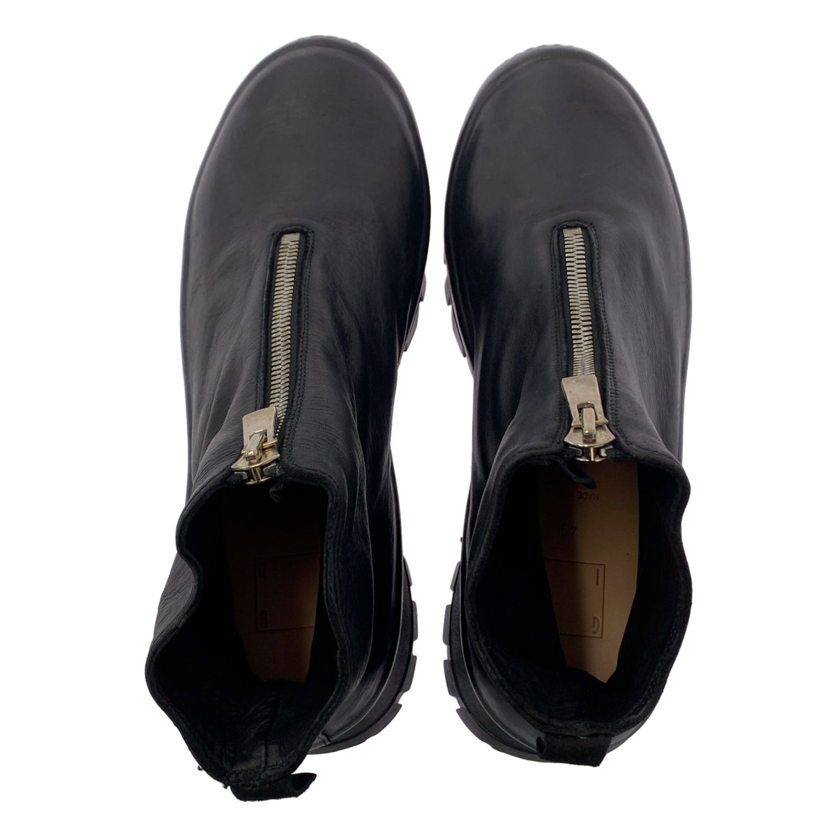 GUIDI | 2024 秋冬 | VS01 TREK SOFT HORSE FULL GRAIN / 前拉鍊靴，馬皮和 Vibram 鞋底 | 尺寸 43 | 男款