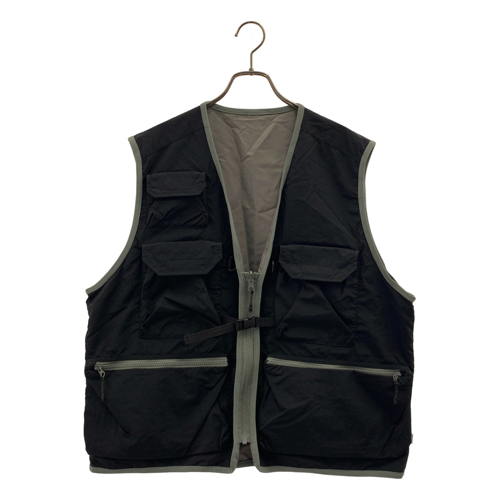 Acy / エーシー | 2024SS | 2WAY UTILITY VEST リバーシブル ユーティリティー ベスト | 03 | ブラック/グレー | メンズ
