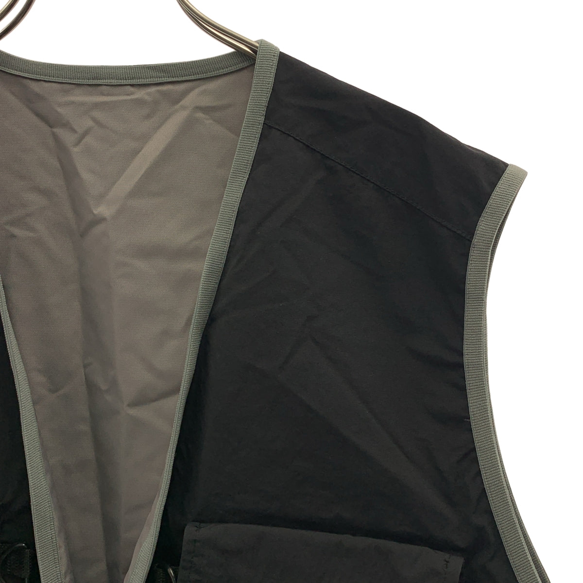 Acy / エーシー | 2024SS | 2WAY UTILITY VEST リバーシブル ユーティリティー ベスト | 03 | ブラック/グレー | メンズ