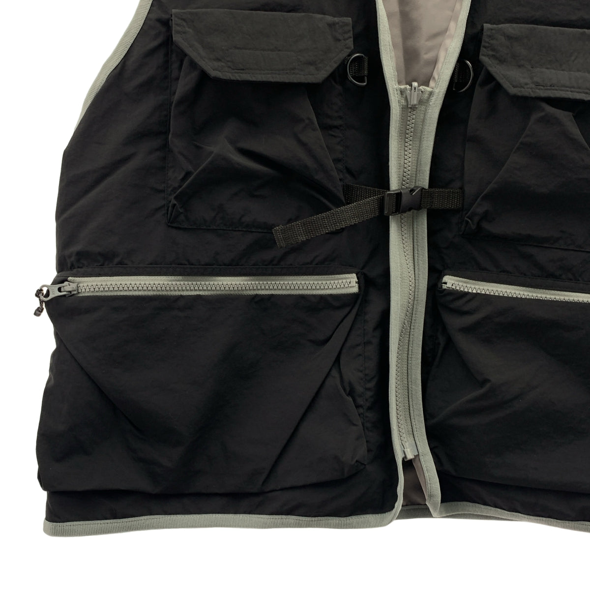 Acy / エーシー | 2024SS | 2WAY UTILITY VEST リバーシブル ユーティリティー ベスト | 03 | ブラック/グレー | メンズ