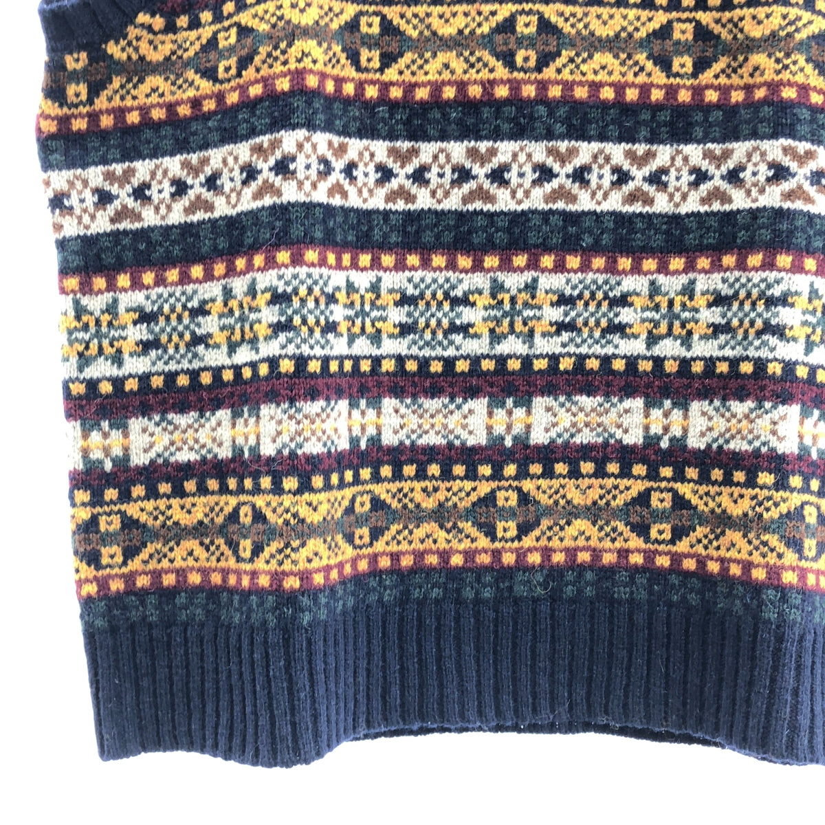 BEAMS PLUS / 빔 스플러스 | × gim 체육관 / 페어 아일 무늬 울 니트 베스트 | L |