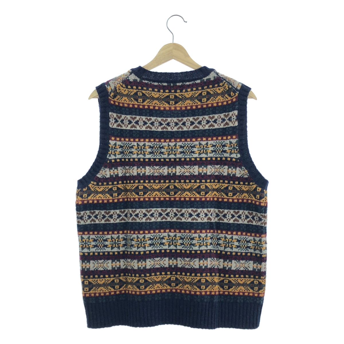 BEAMS PLUS / 빔 스플러스 | × gim 체육관 / 페어 아일 무늬 울 니트 베스트 | L |