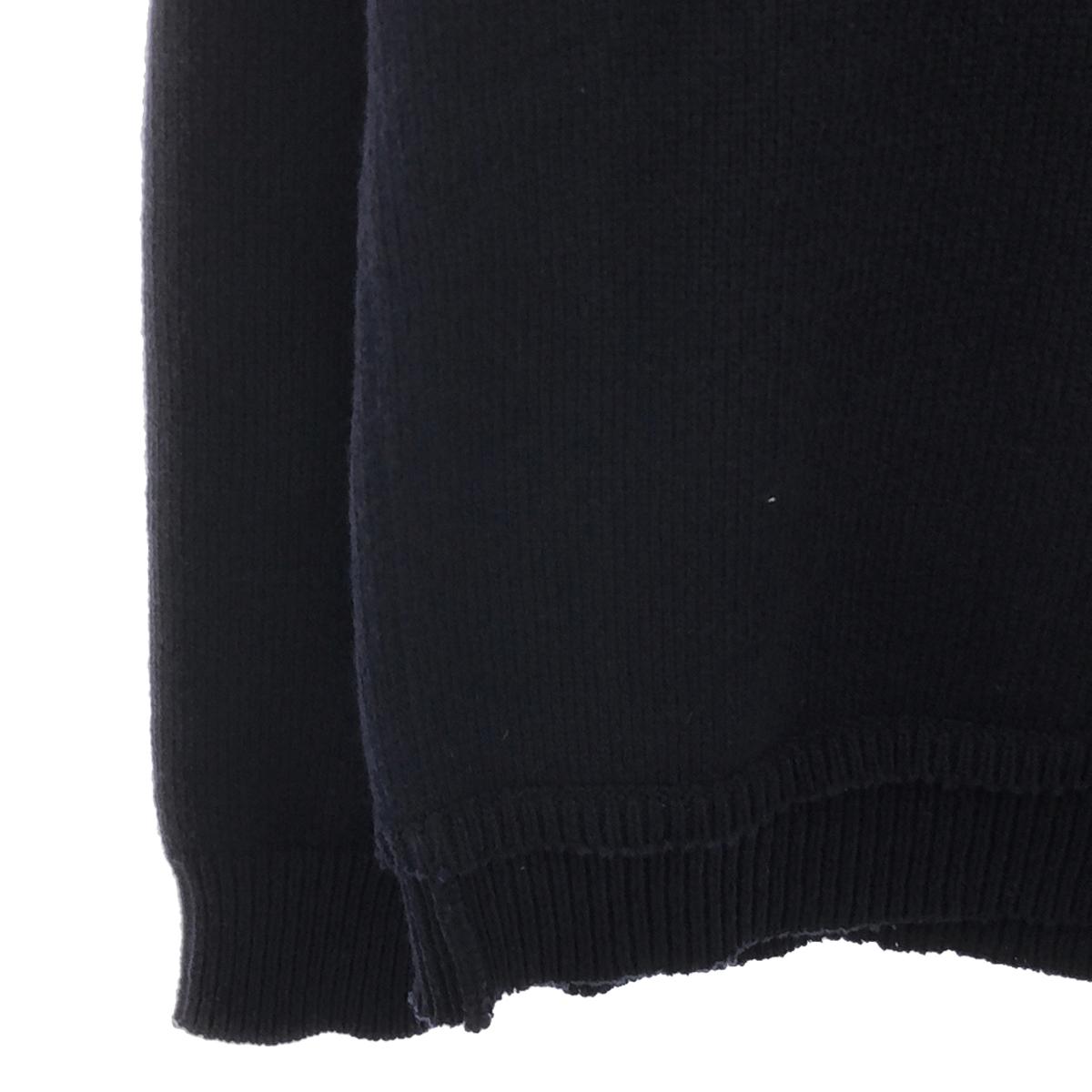 Maison Margiela | 2022AW | Destroyed Layered Leather Elbow Patch Over Knit | M | Men's