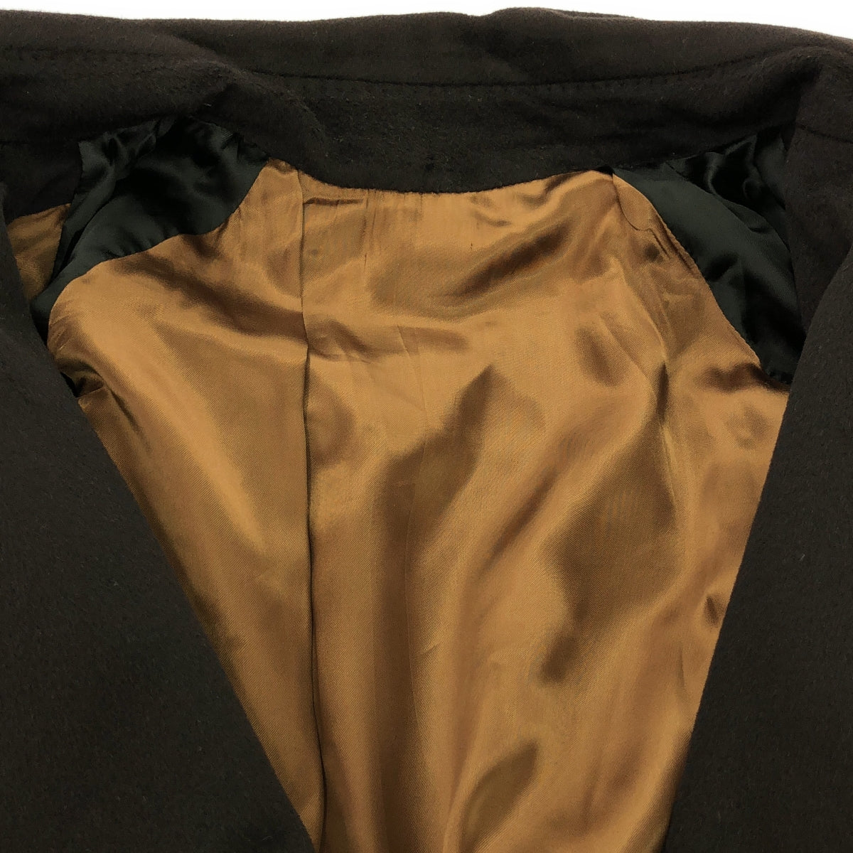 hLam / ラム | ベルテッド シングルロングコート / 総裏地 | 40 | ダークブラウン | レディース