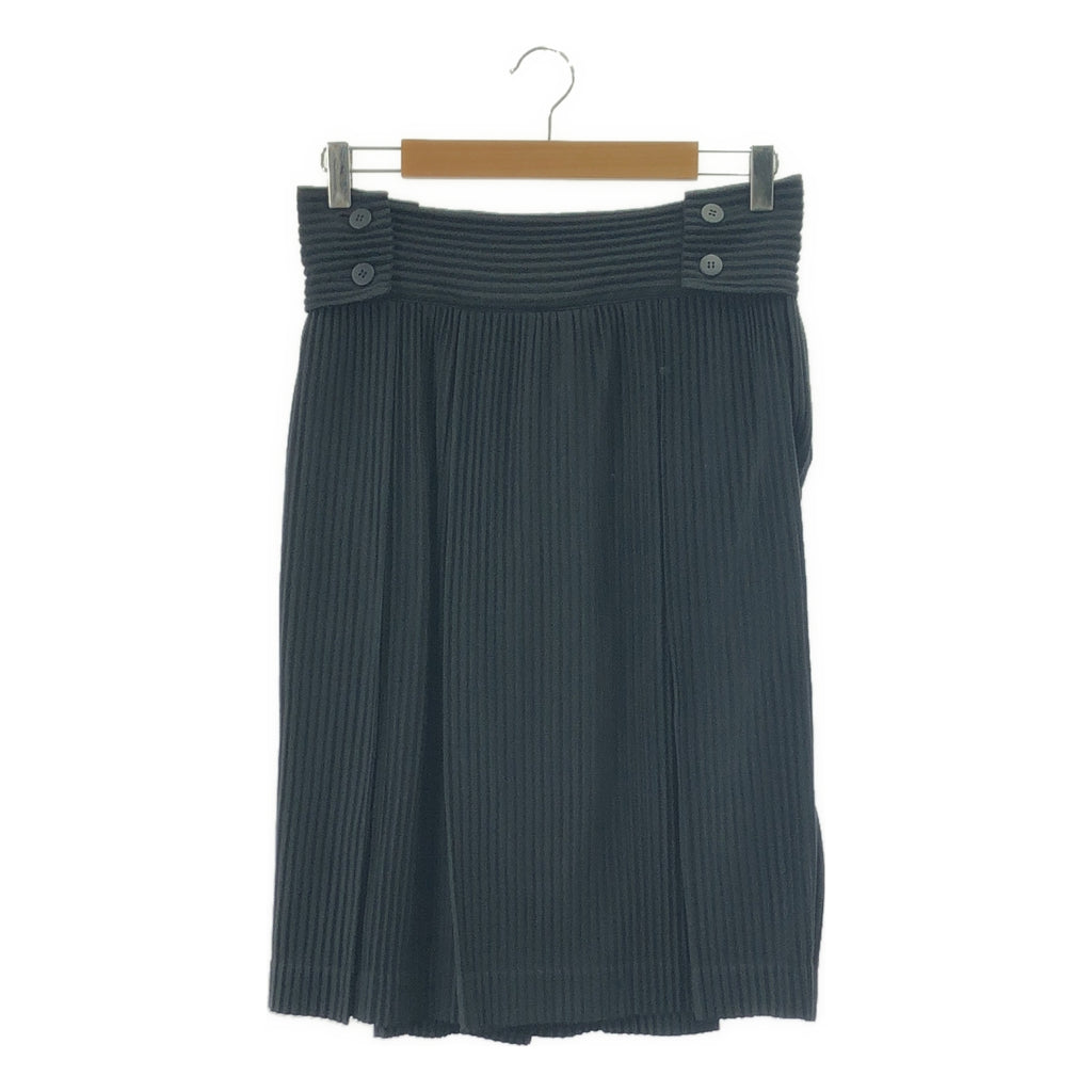 【美品】  HOMME PLISSE ISSEY MIYAKE / オムプリッセイッセイミヤケ | サイドダブルアジャスター プリーツ ワイド ショートパンツ | 2 | ブラック | メンズ