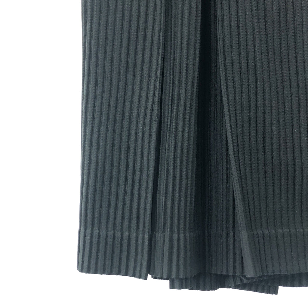 【美品】  HOMME PLISSE ISSEY MIYAKE / オムプリッセイッセイミヤケ | サイドダブルアジャスター プリーツ ワイド ショートパンツ | 2 | ブラック | メンズ