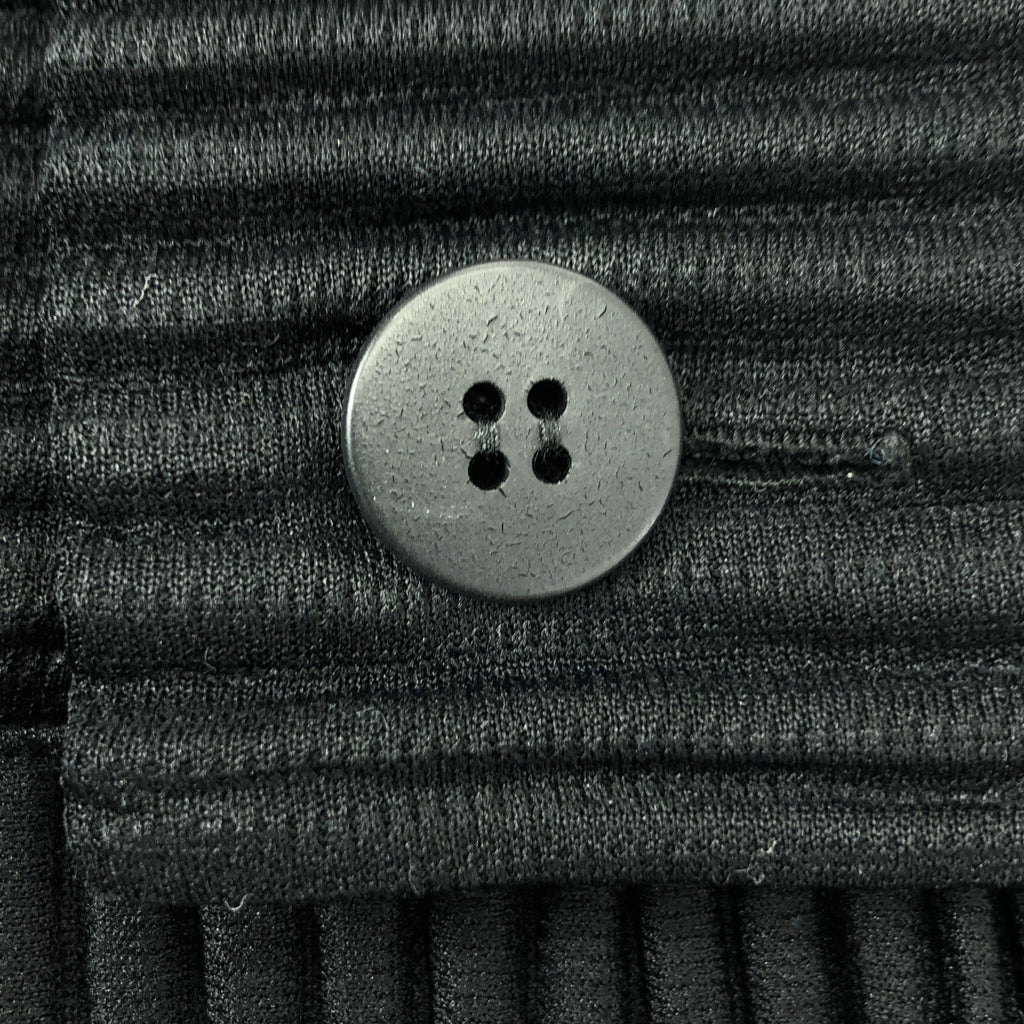 【美品】  HOMME PLISSE ISSEY MIYAKE / オムプリッセイッセイミヤケ | サイドダブルアジャスター プリーツ ワイド ショートパンツ | 2 | ブラック | メンズ