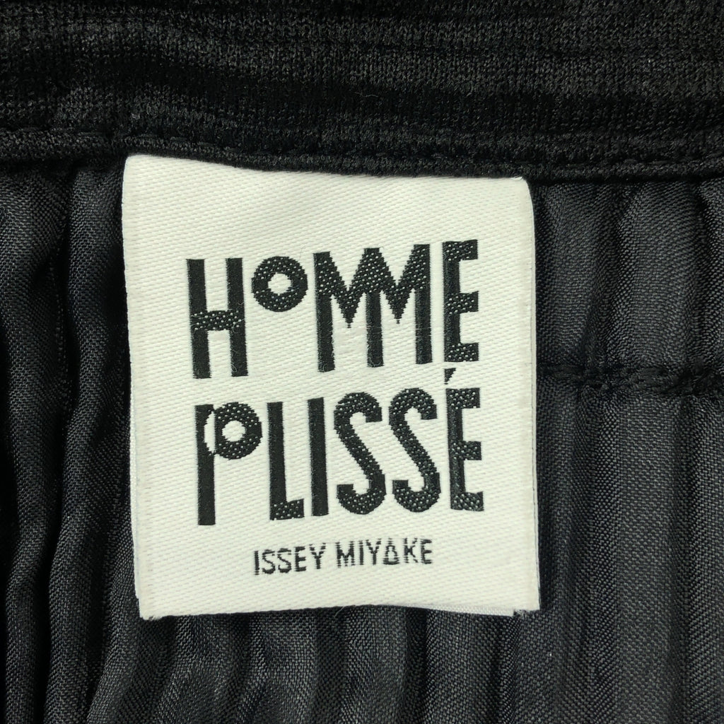 【美品】  HOMME PLISSE ISSEY MIYAKE / オムプリッセイッセイミヤケ | サイドダブルアジャスター プリーツ ワイド ショートパンツ | 2 | ブラック | メンズ
