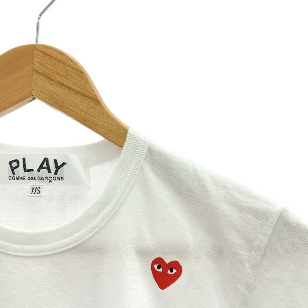 PLAY COMME des GARCONS / 플레이콤 데 갤슨 | 하트로고 프린트 크루넥 티셔츠 컷소우 | XXS |