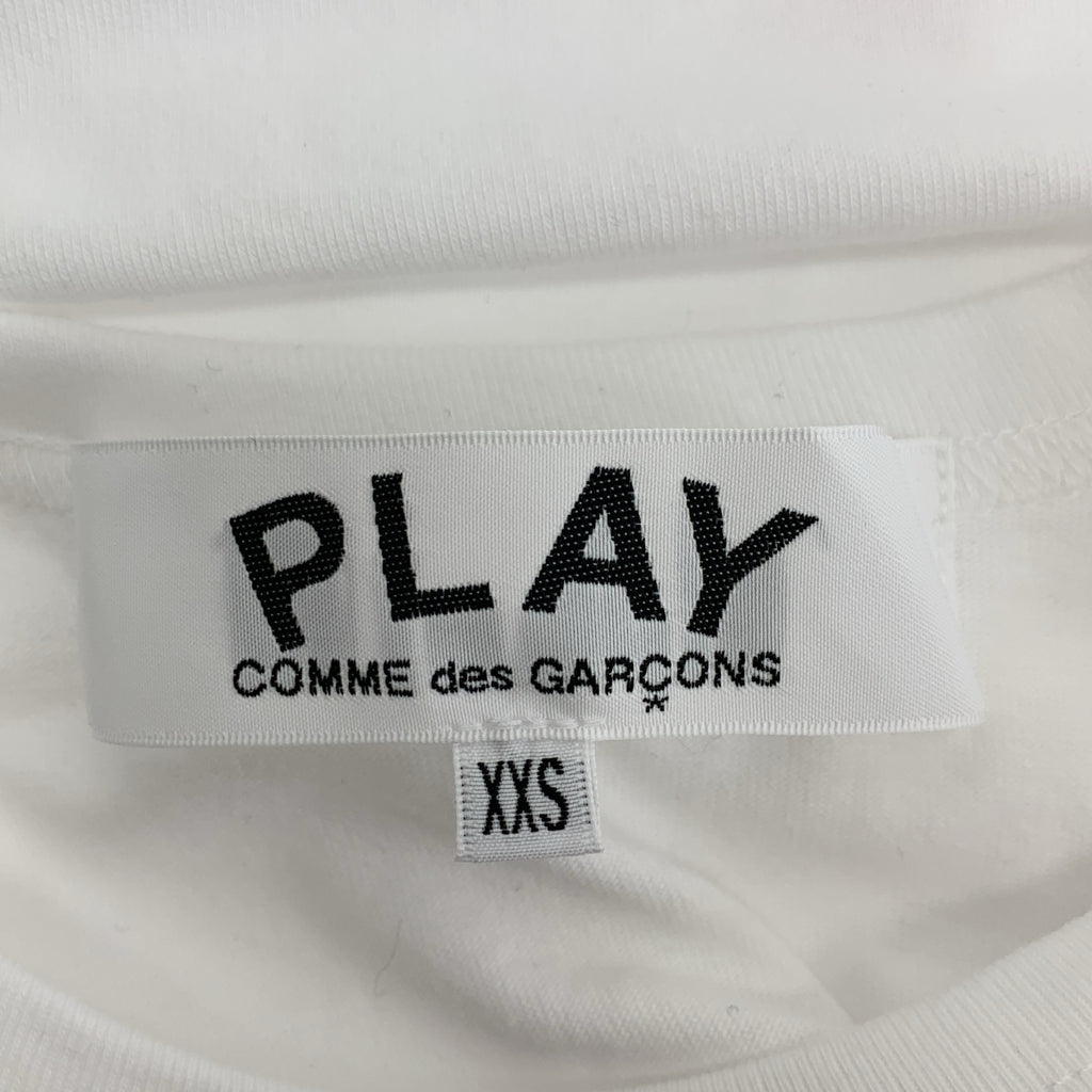 PLAY COMME des GARCONS / 플레이콤 데 갤슨 | 하트로고 프린트 크루넥 티셔츠 컷소우 | XXS |
