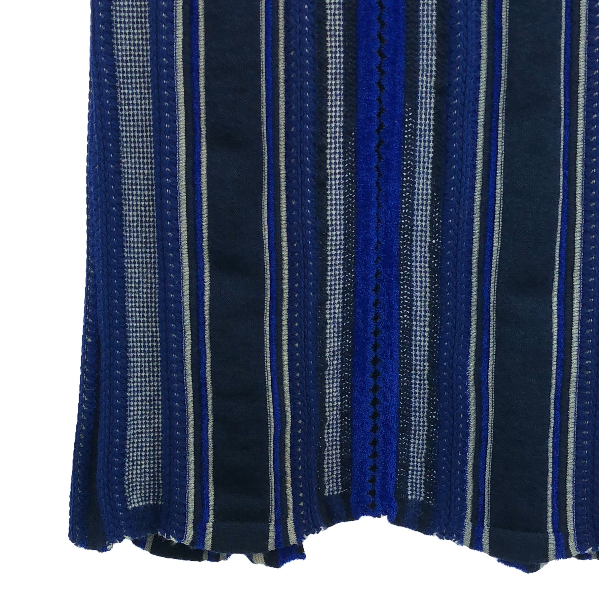 Mame Kurogouchi | 2019AW | Stripe HAMAGURI Knit Skirt | 1 | Blue | Women's