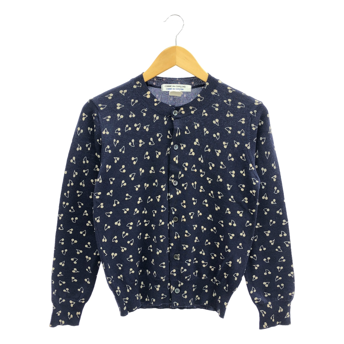 COMME des GARCONS COMME des GARCONS / Comme des | All-over print knit cardigan | S | Navy | Women's