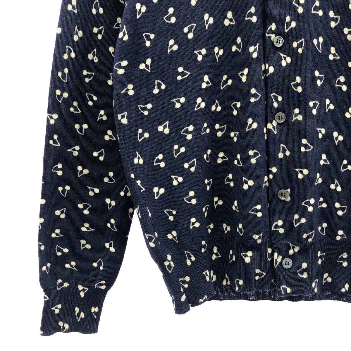 COMME des GARCONS COMME des GARCONS / Comme des | All-over print knit cardigan | S | Navy | Women's