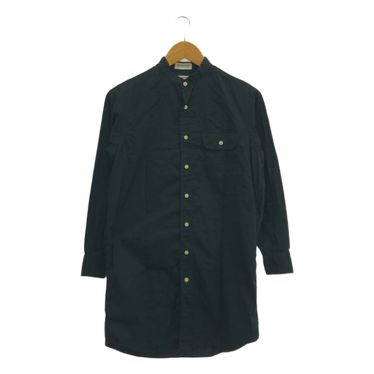 INDIVIDUALIZED SHIRTS / 인디 비주얼라이즈드 셔츠 | × BEAMS BOY / 빔 스보이 밴드 컬러 롱 셔츠 블라우스 | 14 1/2 (30) | 여성