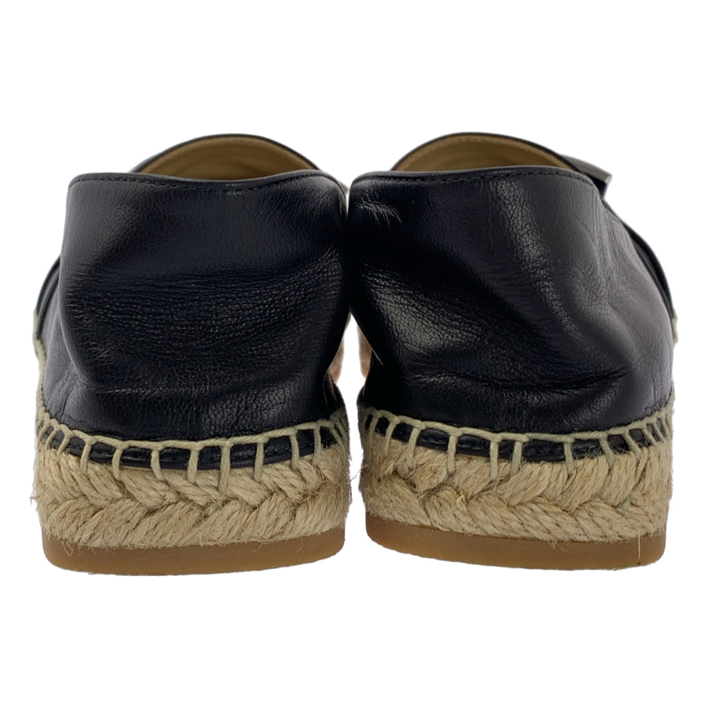 Sergio Rossi | 皮革扣環帆布便鞋 | 37碼 | 女款